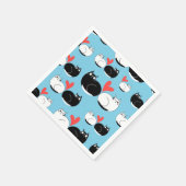 Katzenmuster Serviette (Ecke)
