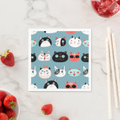 Katzenmuster Serviette (Beispiel)