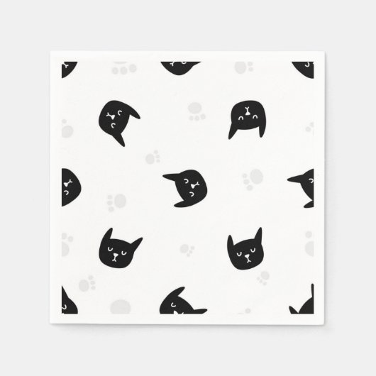 Katzenmuster Serviette (Vorderseite)
