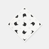 Katzenmuster Serviette (Ecke)