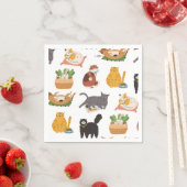 Katzenmuster Serviette (Beispiel)