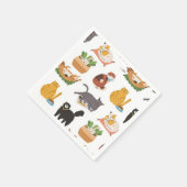 Katzenmuster Serviette (Ecke)