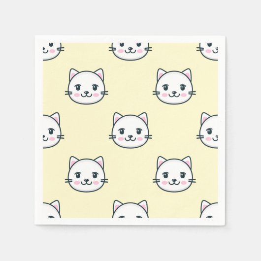 Katzenmuster Serviette (Vorderseite)