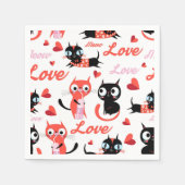 Katzenmuster Serviette (Vorderseite)