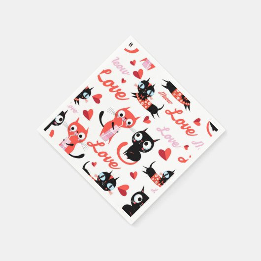 Katzenmuster Serviette (Ecke)