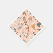 Katzenmuster Serviette (Ecke)