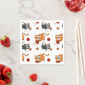 Katzenmuster Serviette (Beispiel)
