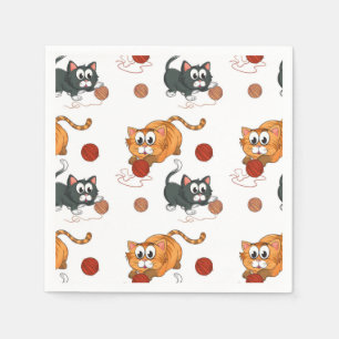 Katzenmuster Serviette