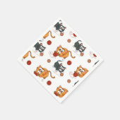 Katzenmuster Serviette (Ecke)