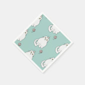 Katzenmuster Serviette (Ecke)