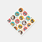 Katzenmuster Serviette (Ecke)