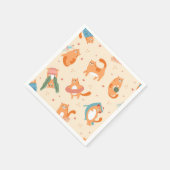 Katzenmuster Serviette (Ecke)