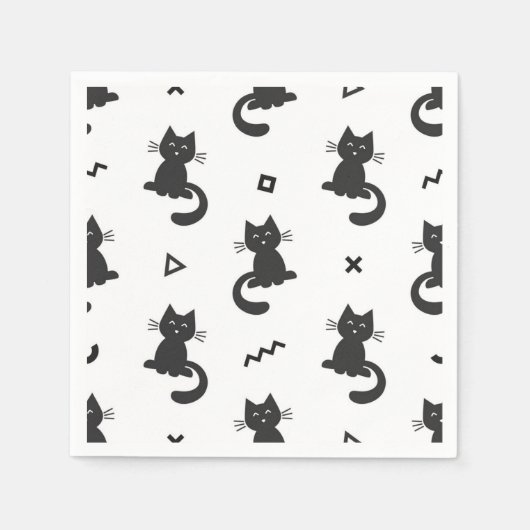 Katzenmuster Serviette (Vorderseite)
