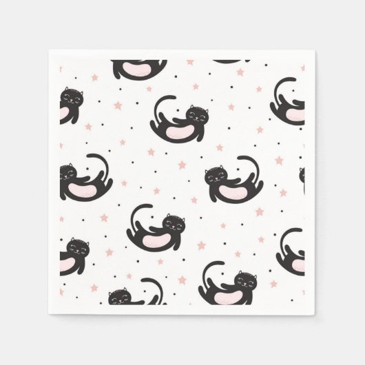 Katzenmuster Serviette (Vorderseite)