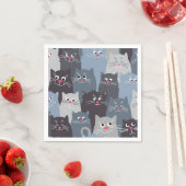 Katzenmuster Serviette (Beispiel)