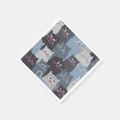 Katzenmuster Serviette (Ecke)