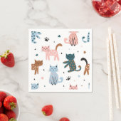 Katzenmuster Serviette (Beispiel)