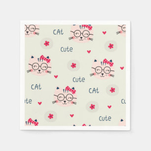 Katzenmuster Serviette