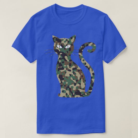 Katzenmuster-Silhouette T-Shirt (Design vorne)