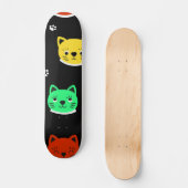 Katzenmuster Skateboard (Vorderseite)