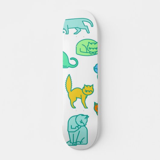Katzenmuster Skateboard (Vorne)