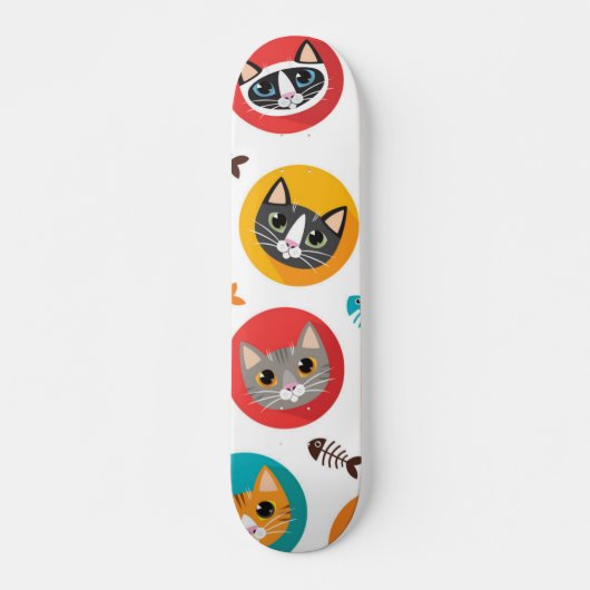 Katzenmuster Skateboard (Vorne)