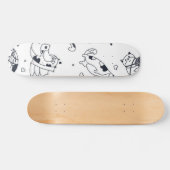Katzenmuster Skateboard (Horizontal)