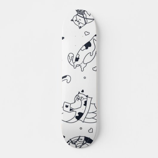Katzenmuster Skateboard (Vorne)