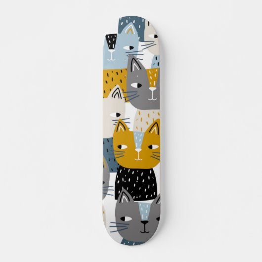 Katzenmuster Skateboard (Vorne)