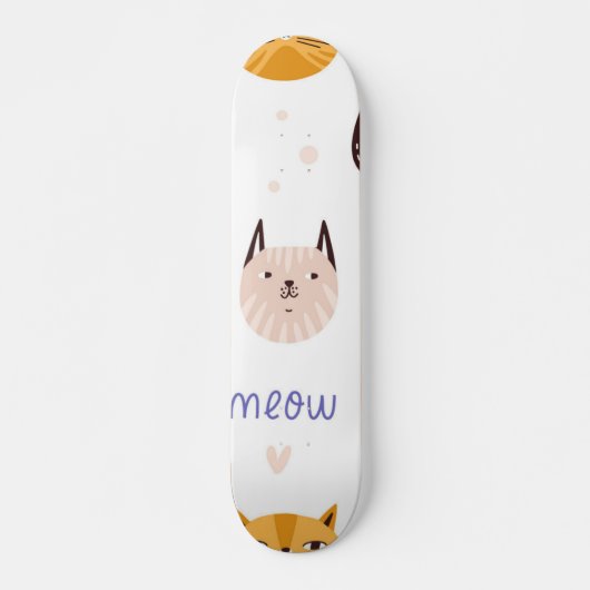 Katzenmuster Skateboard (Vorne)