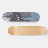 Katzenmuster Skateboard (Horizontal)
