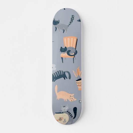 Katzenmuster Skateboard (Vorne)