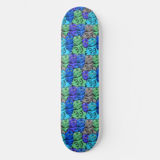 Katzenmuster Skateboard (Vorderseite)