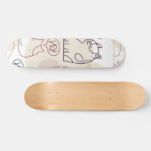 Katzenmuster Skateboard (Horizontal)