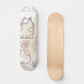 Katzenmuster Skateboard (Vorderseite)