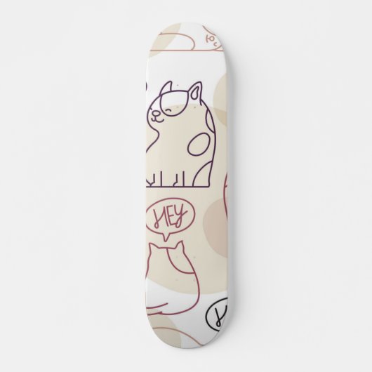 Katzenmuster Skateboard (Vorne)