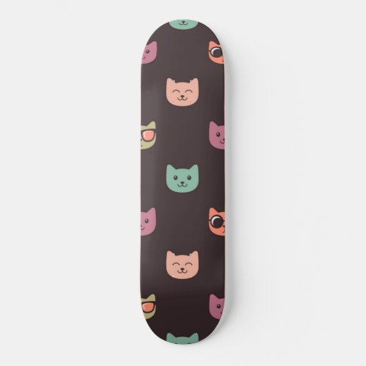 Katzenmuster Skateboard (Vorderseite)