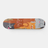 Katzenmuster Skateboard (Horizontal)