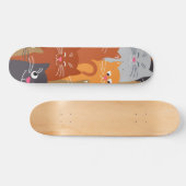 Katzenmuster Skateboard (Horizontal)