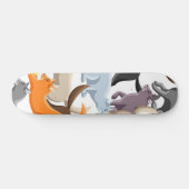 Katzenmuster Skateboard (Horizontal)