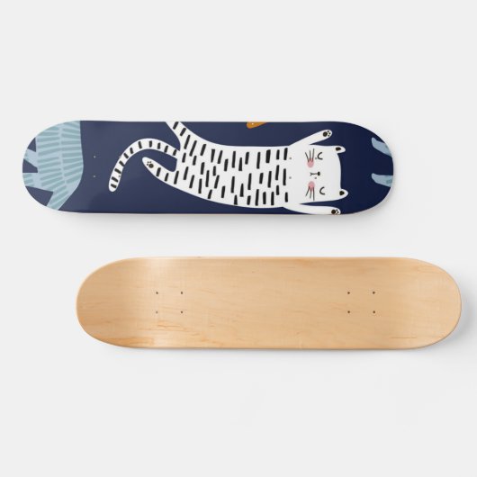 Katzenmuster Skateboard (Horizontal)