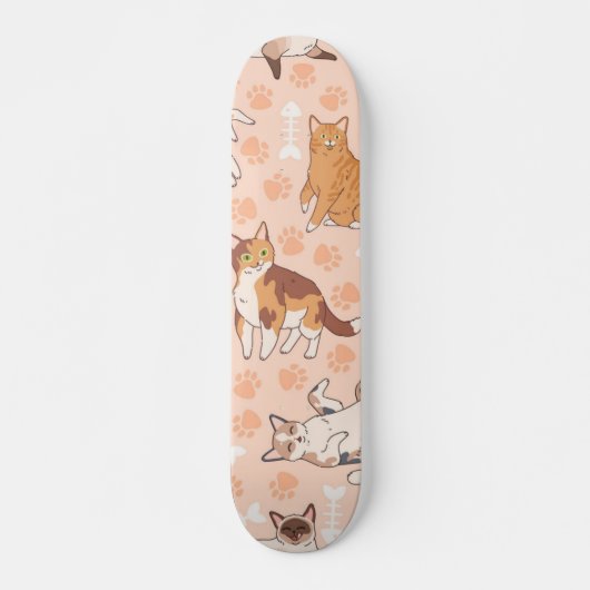 Katzenmuster Skateboard (Vorne)