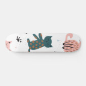 Katzenmuster Skateboard (Horizontal)