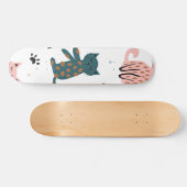 Katzenmuster Skateboard (Horizontal)