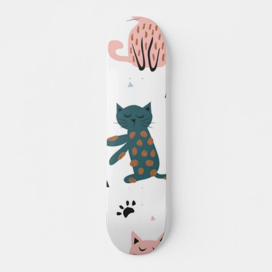 Katzenmuster Skateboard (Vorne)