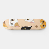 Katzenmuster Skateboard (Horizontal)
