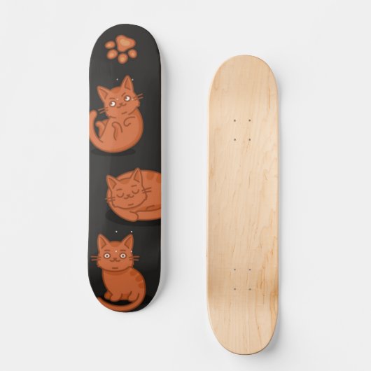 Katzenmuster Skateboard (Vorderseite)