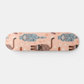 Katzenmuster Skateboard (Horizontal)