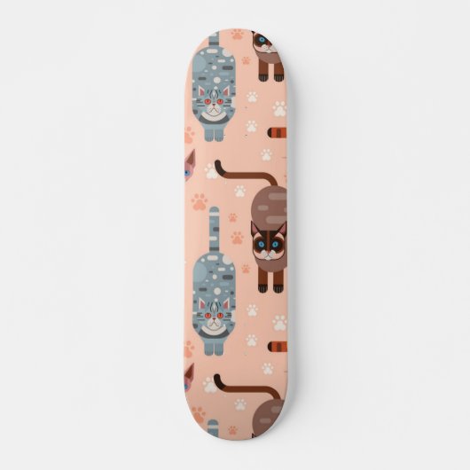 Katzenmuster Skateboard (Vorne)