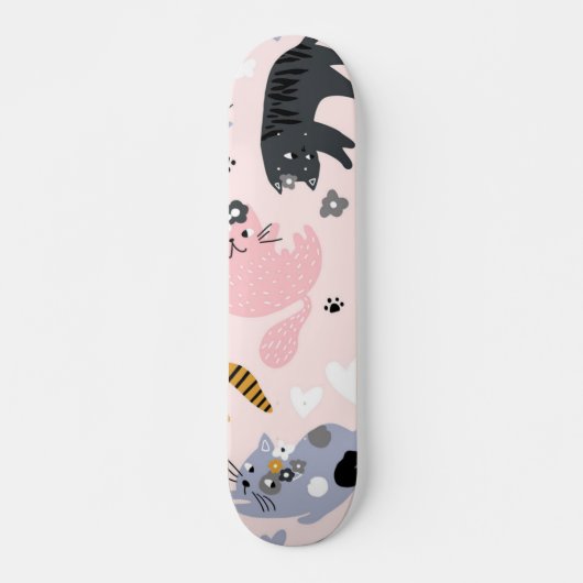 Katzenmuster Skateboard (Vorne)
